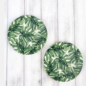Palm leaves car coasters